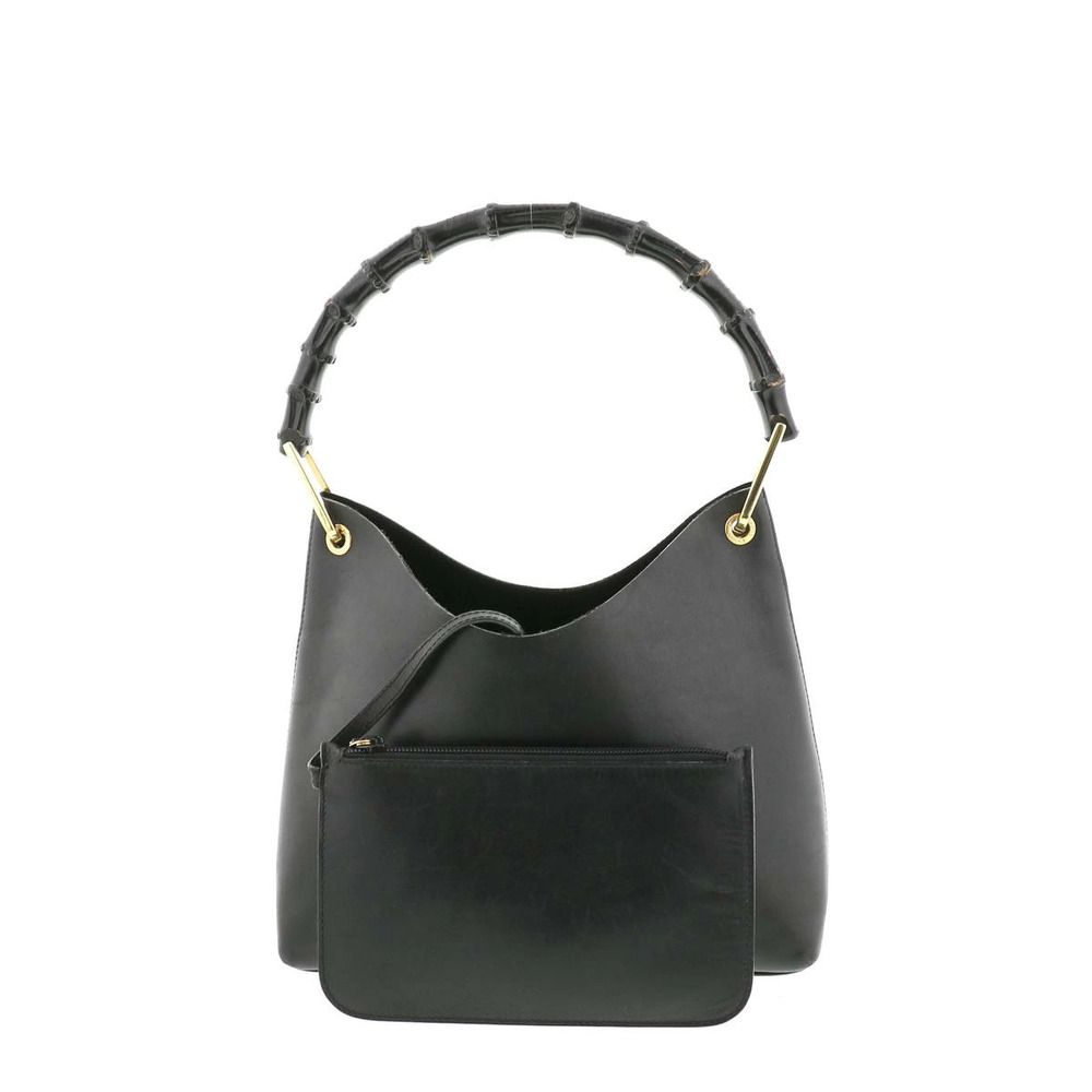 GUCCI Bamboo Handbag Bag Black